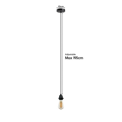 IP44 Pendant Light Fitting – Black, E27, Pack of 2 - photo 6