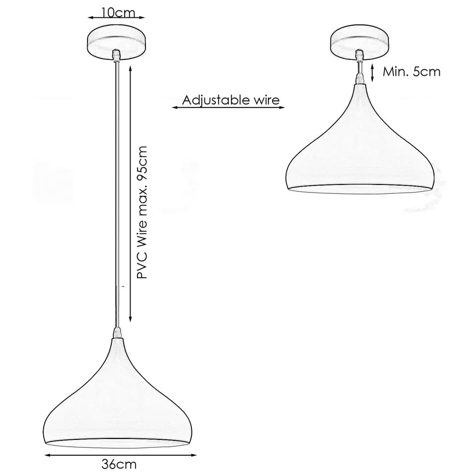 Beat Pendant Light 31.5 cm – White Fitting, 8 Colours, Single or Pair - photo 5