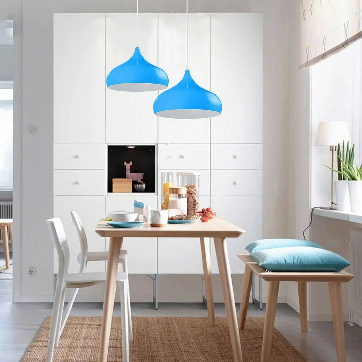 Beat Pendant Light 31.5 cm – White Fitting, 8 Colours, Single or Pair
