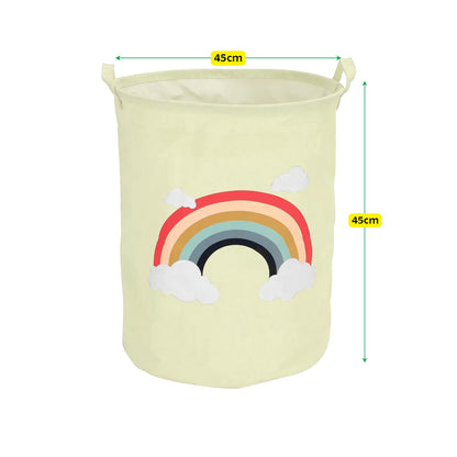 Kids' Laundry Baskets, Pack of 2 – Dinosaur, Zebra or Rainbow, Foldable Cotton - photo 4