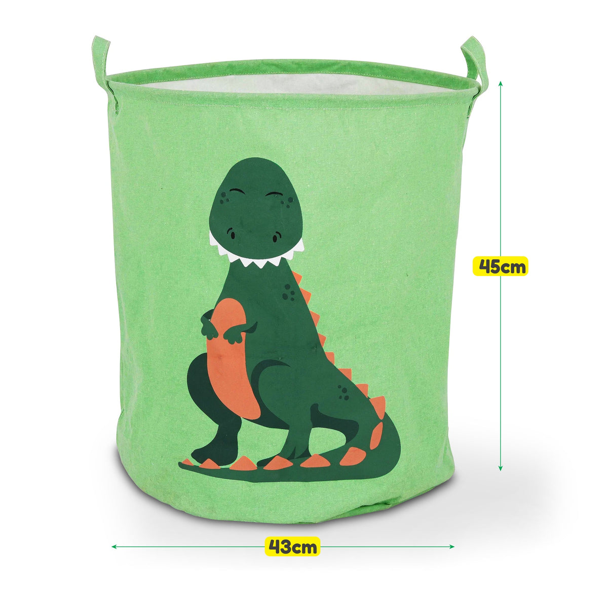 Kids' Laundry Baskets, Pack of 2 – Dinosaur, Zebra or Rainbow, Foldable Cotton - photo 5