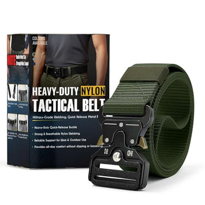 Tactical Nylon Belts with Quick-Release Buckle, Pack of 2 – Mixed Colours - photo 2