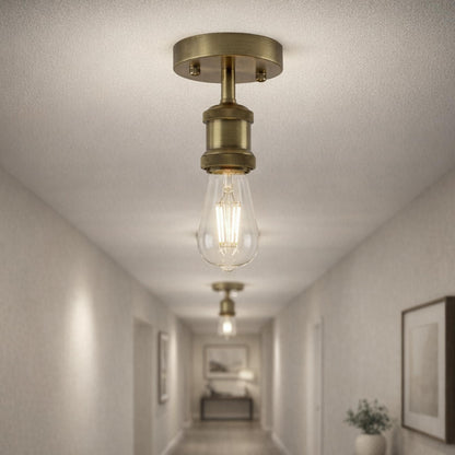 Flush Ceiling Batten Lamp Holder – E27, Fully Earthed, 8 Finishes - photo 15