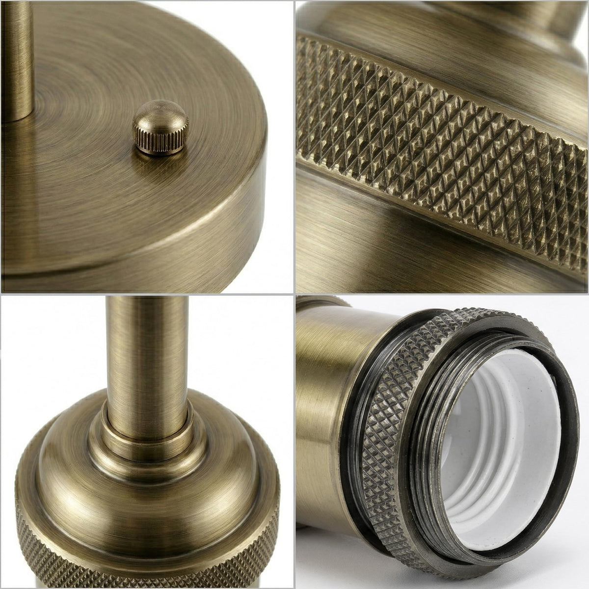 Flush Ceiling Batten Lamp Holder – E27, Fully Earthed, 8 Finishes - photo 19