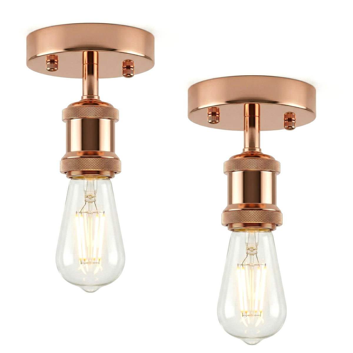 Flush Ceiling Batten Lamp Holder – E27, Fully Earthed, 8 Finishes - photo 26