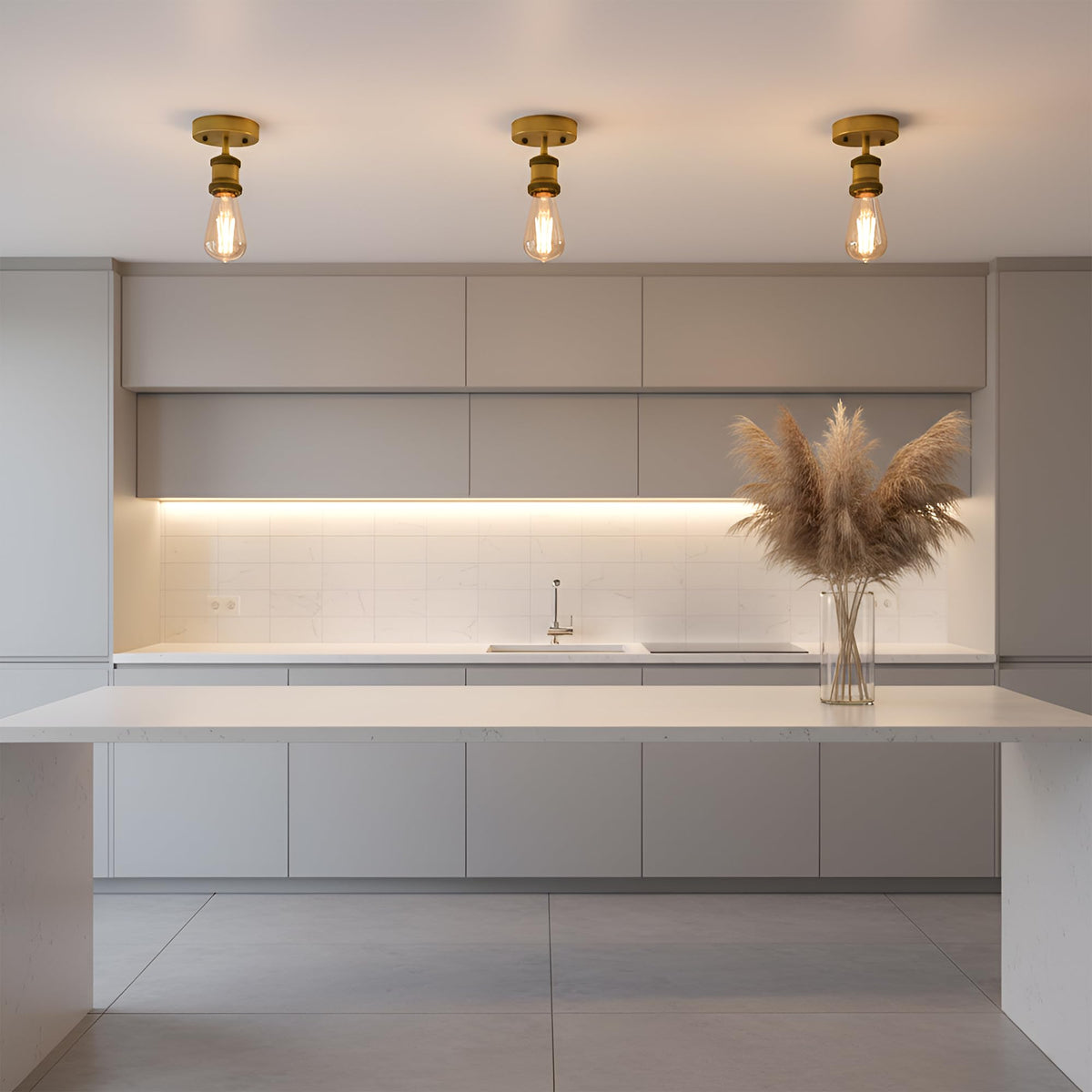 Flush Ceiling Batten Lamp Holder – E27, Fully Earthed, 8 Finishes - photo 33