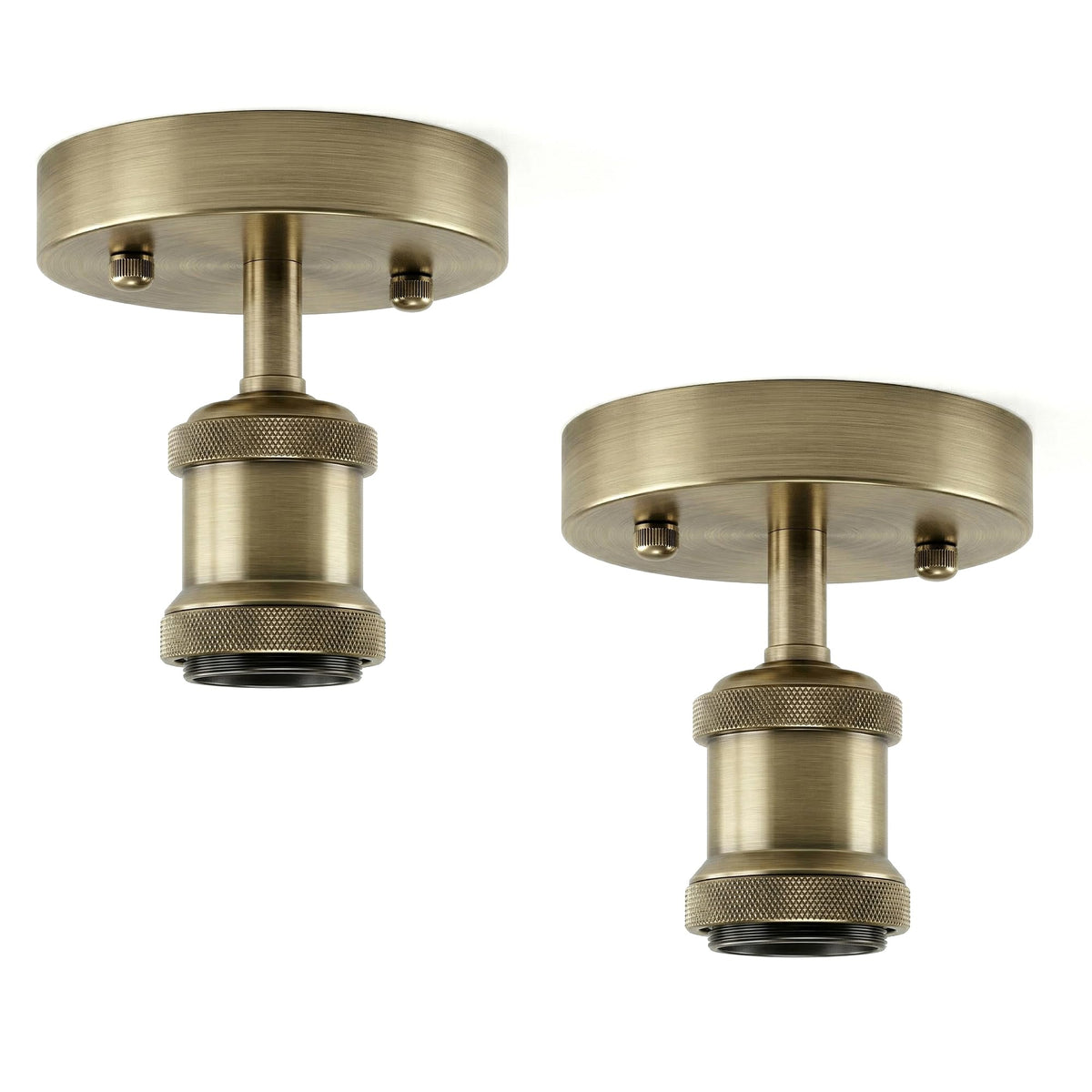 Flush Ceiling Batten Lamp Holder – E27, Fully Earthed, 8 Finishes - photo 37