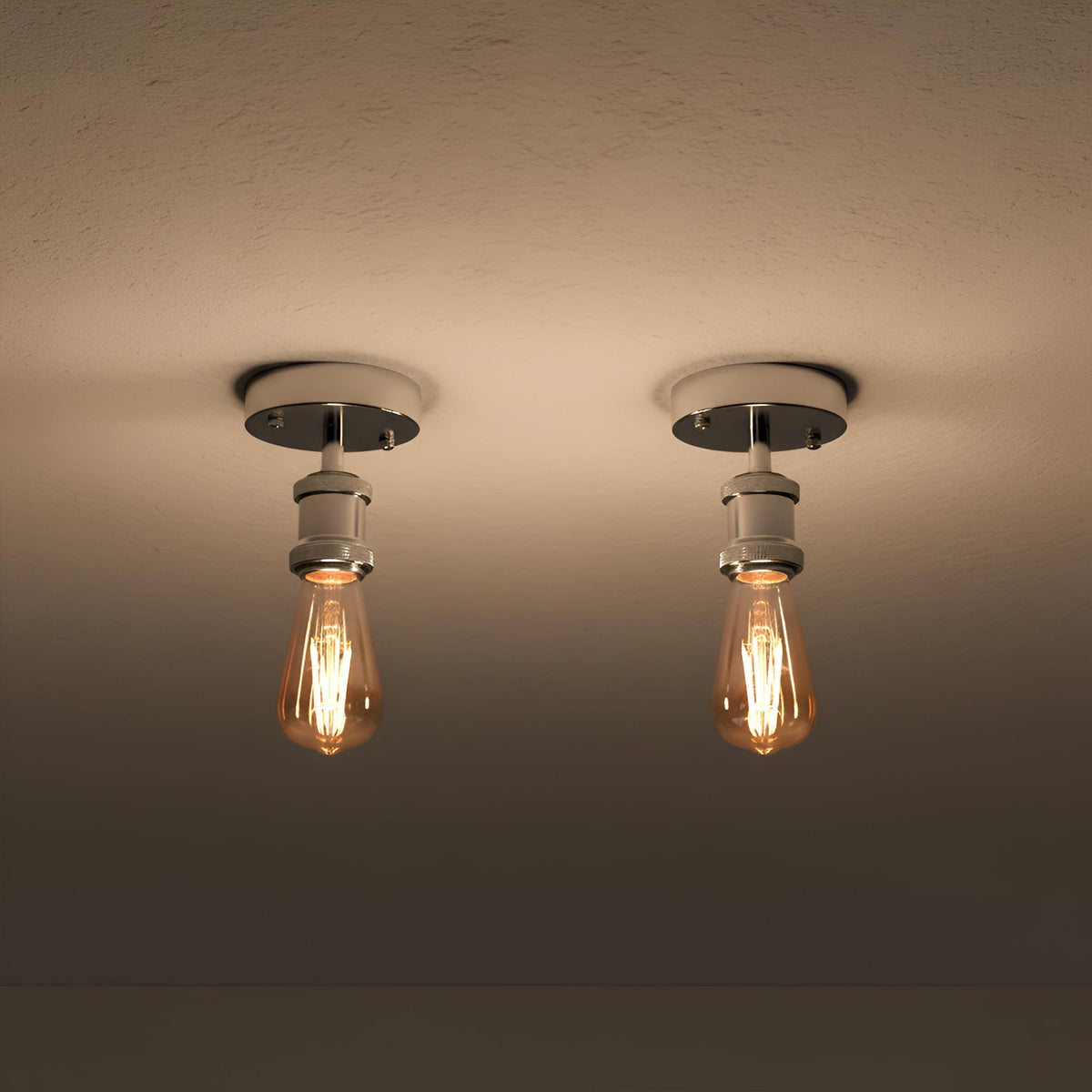Flush Ceiling Batten Lamp Holder – E27, Fully Earthed, 8 Finishes - photo 6