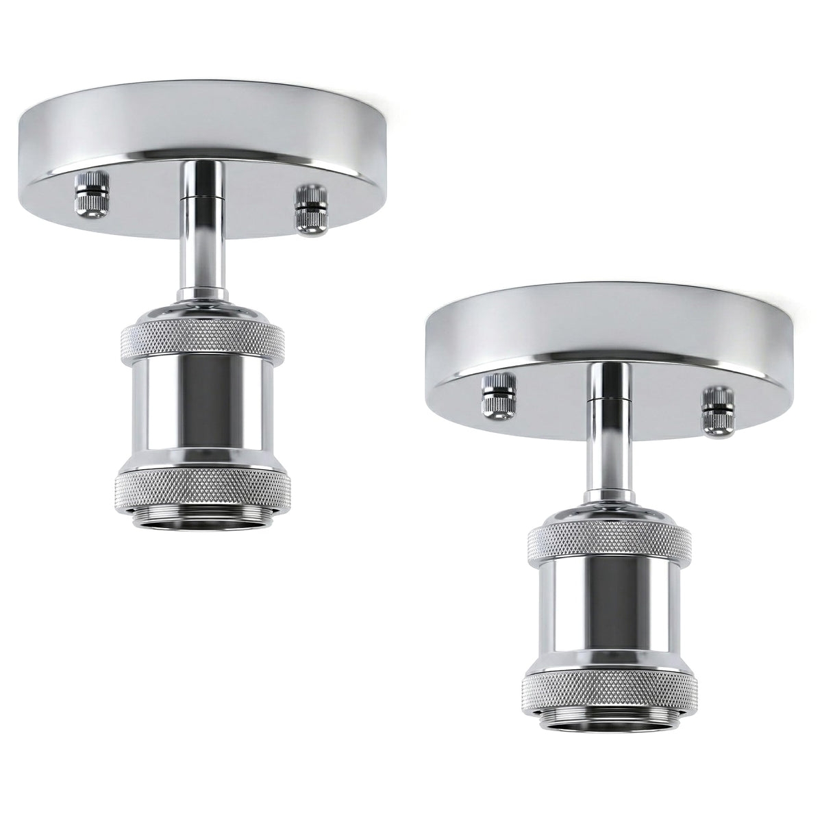 Flush Ceiling Batten Lamp Holder – E27, Fully Earthed, 8 Finishes - photo 39