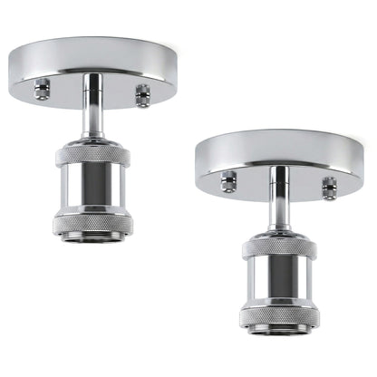 Flush Ceiling Batten Lamp Holder – E27, Fully Earthed, 8 Finishes - photo 39