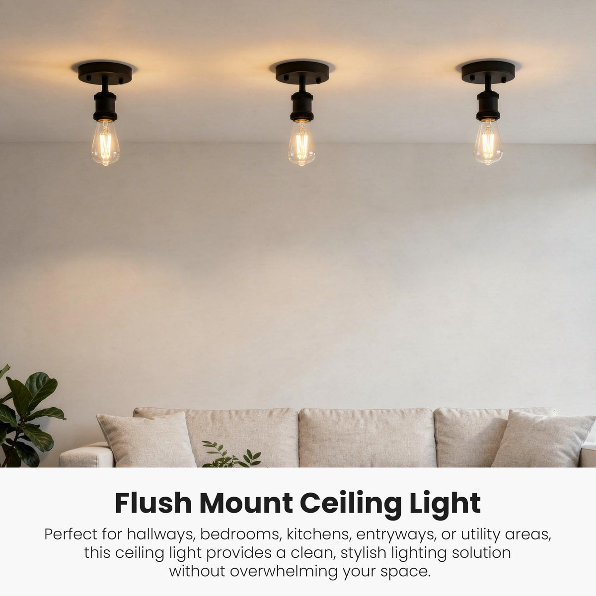 Flush Ceiling Batten Lamp Holder – E27, Fully Earthed, 8 Finishes - photo 43