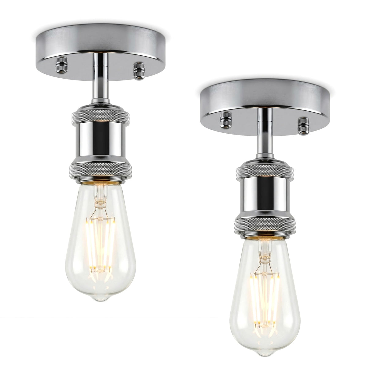 Flush Ceiling Batten Lamp Holder – E27, Fully Earthed, 8 Finishes - photo 8