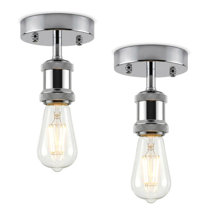 Flush Ceiling Batten Lamp Holder – E27, Fully Earthed, 8 Finishes - photo 8