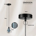 Black Pendant Light Fitting – E27, Ceiling Rose or Swag with Hook