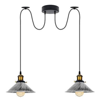 2-Light Swag Pendant Light – Adjustable Drops, Metal Shades - photo 52
