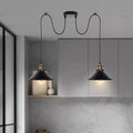 2-Light Swag Pendant Light – Adjustable Drops, Metal Shades