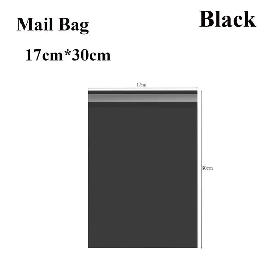 Black Mailing Bags 17 x 30 cm – Pack of 20, Self-Seal
