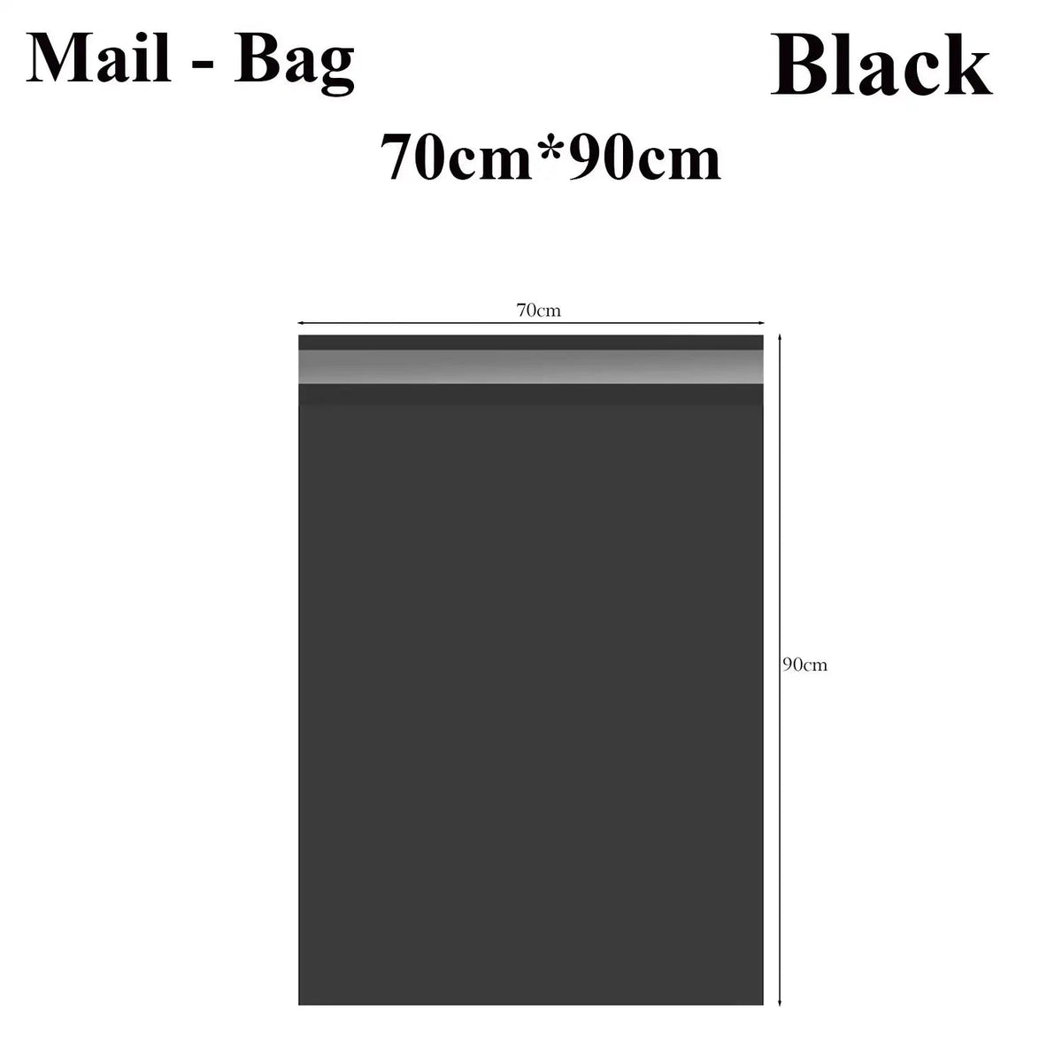Large Black Mailing Bags – Pack of 20, 5 Sizes from 40 x 55 to 70 x 90 cm - 70 x 90 cm