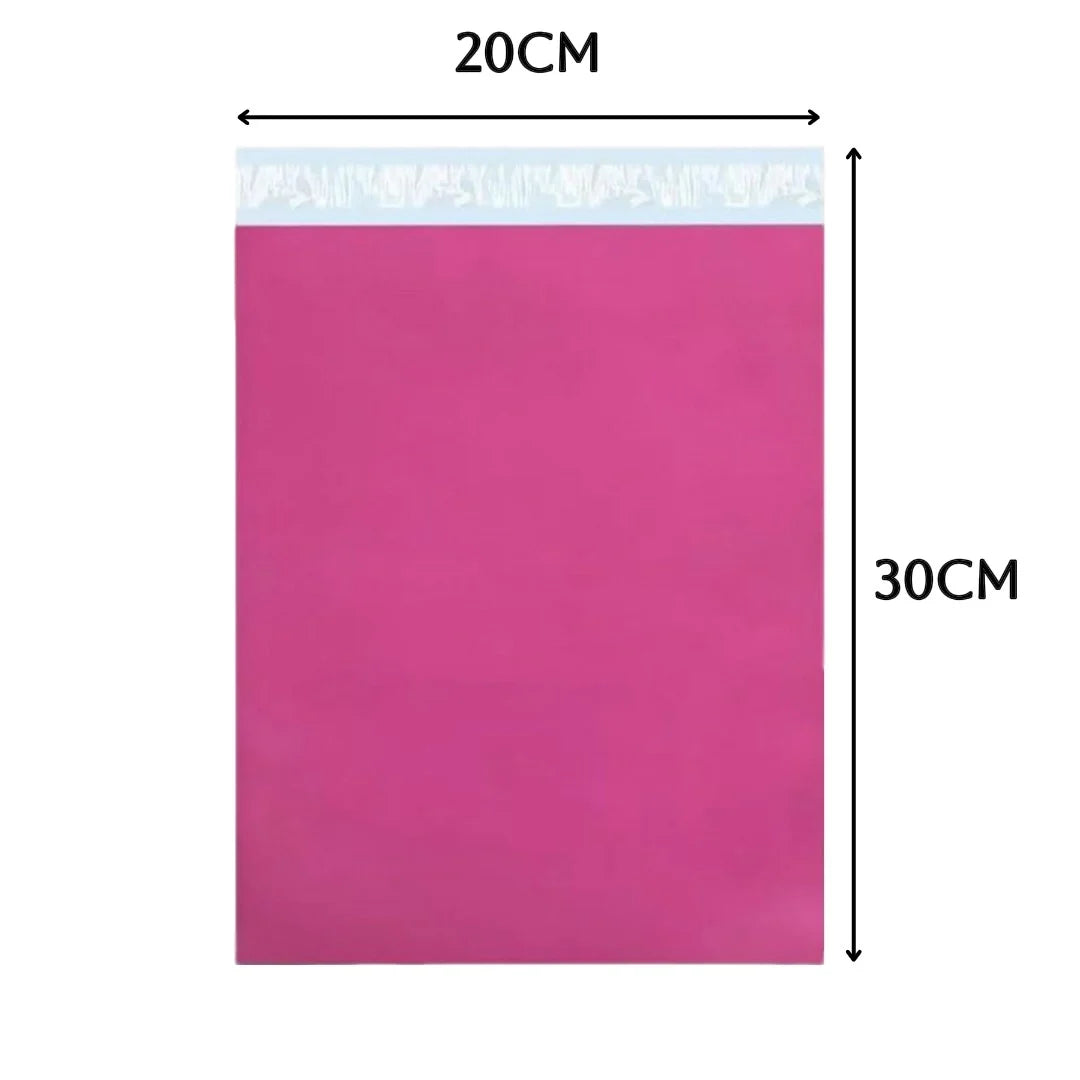 Pink Mailing Bags 20 x 30 cm – Pack of 20, Self-Seal