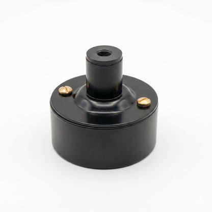 20mm Conduit Ceiling Rose Kit with Metal Back Box - Black