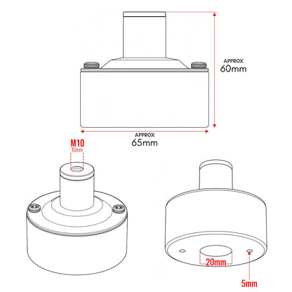 20mm Conduit Ceiling Rose Kit with Metal Back Box - photo 2