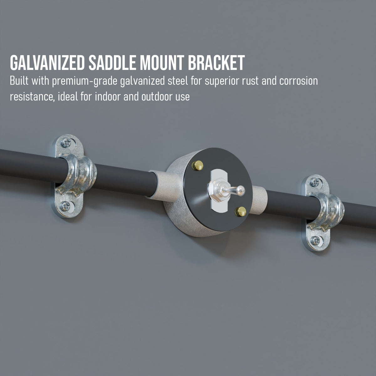 20mm Conduit Distance Saddle Silver - photo 3