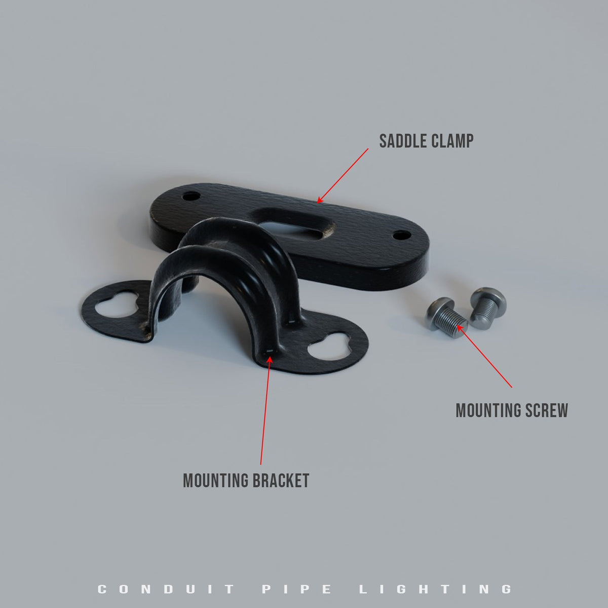 20mm Black Conduit Fittings – L & T Connectors, Saddles & P Clamps - photo 12