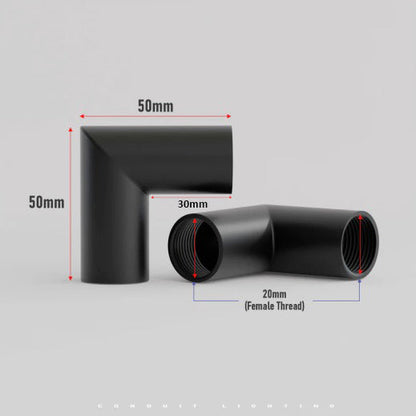 20mm Black Conduit Fittings – L & T Connectors, Saddles & P Clamps - photo 3