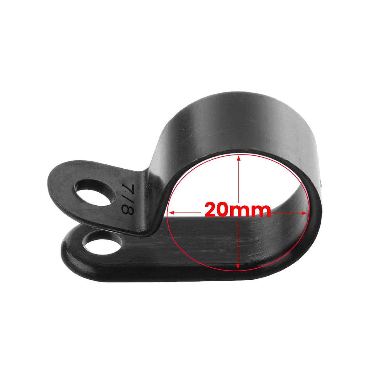 20mm Black Conduit Fittings – L & T Connectors, Saddles & P Clamps - 20mm P Clamp, Single