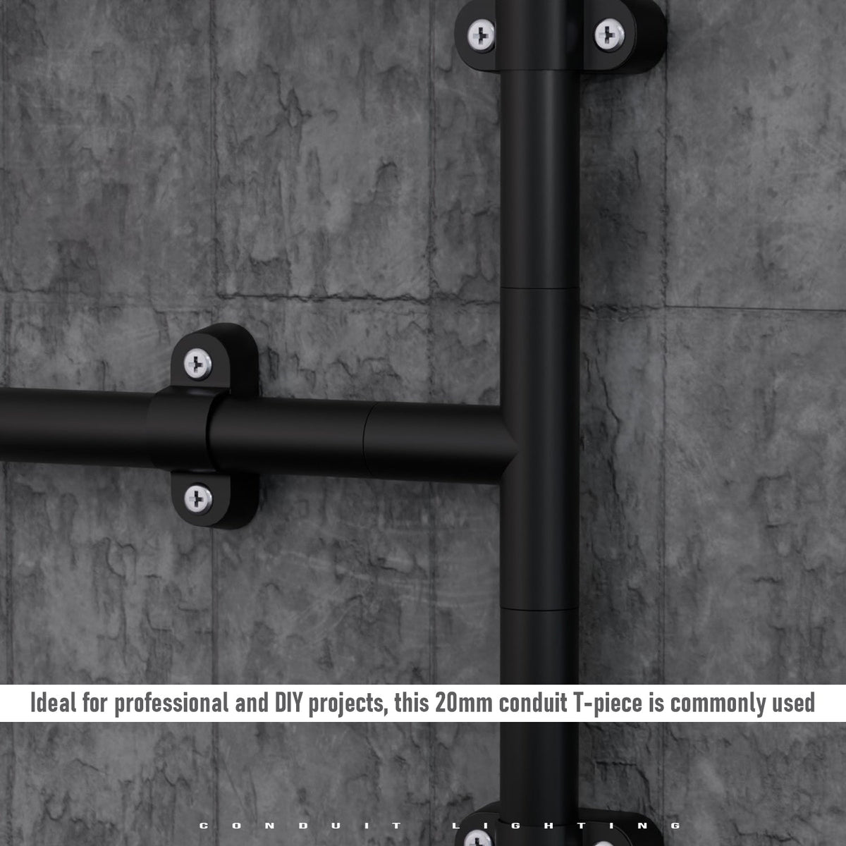 20mm Black Conduit Fittings – L & T Connectors, Saddles & P Clamps - photo 4