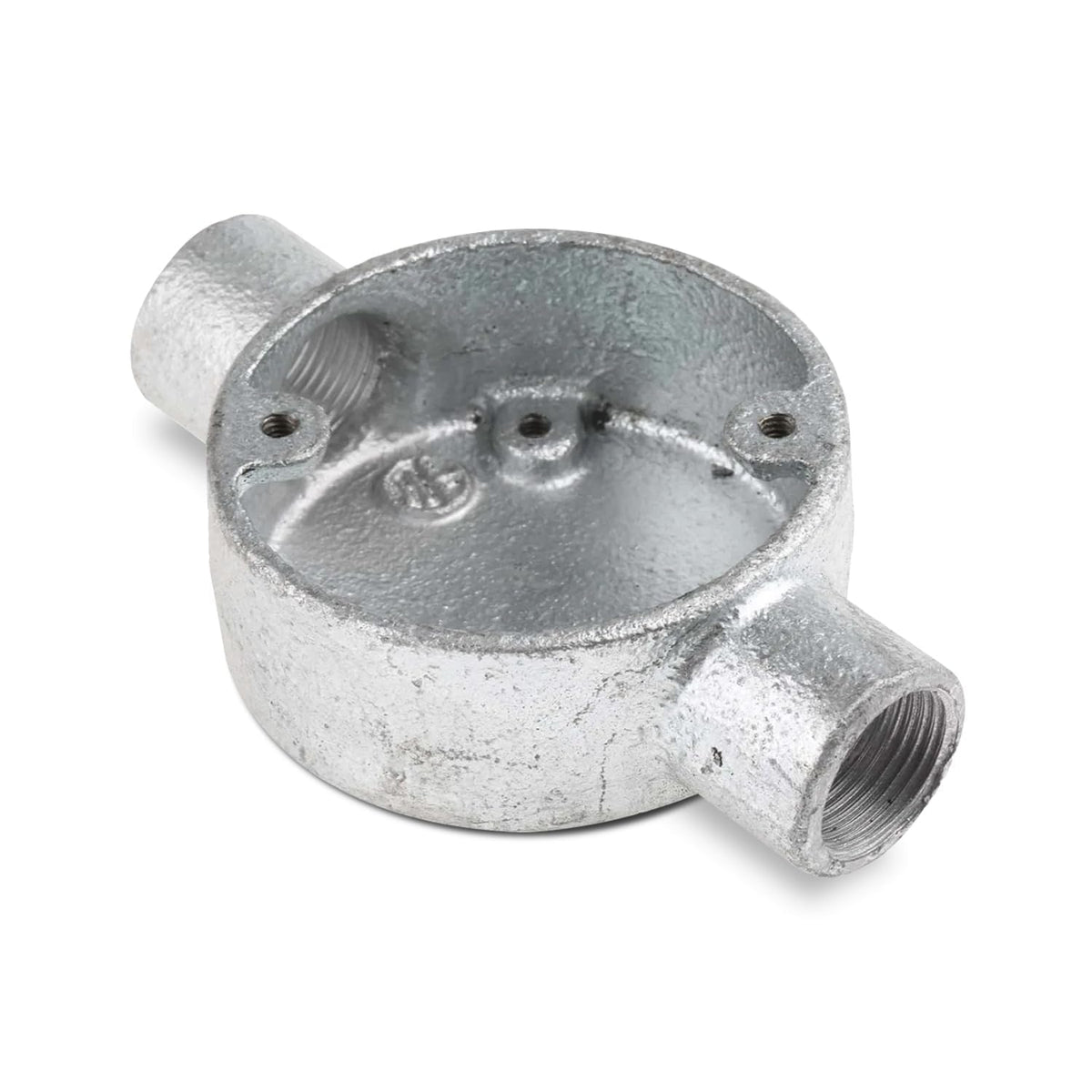20mm Galvanised Circular Conduit Through Box - Single