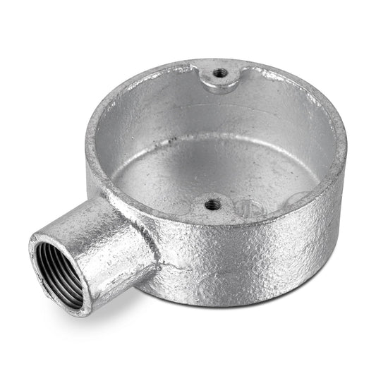 20mm Galvanised Conduit Terminal Box – 1 Way & 3 Way - 1 Way, Single