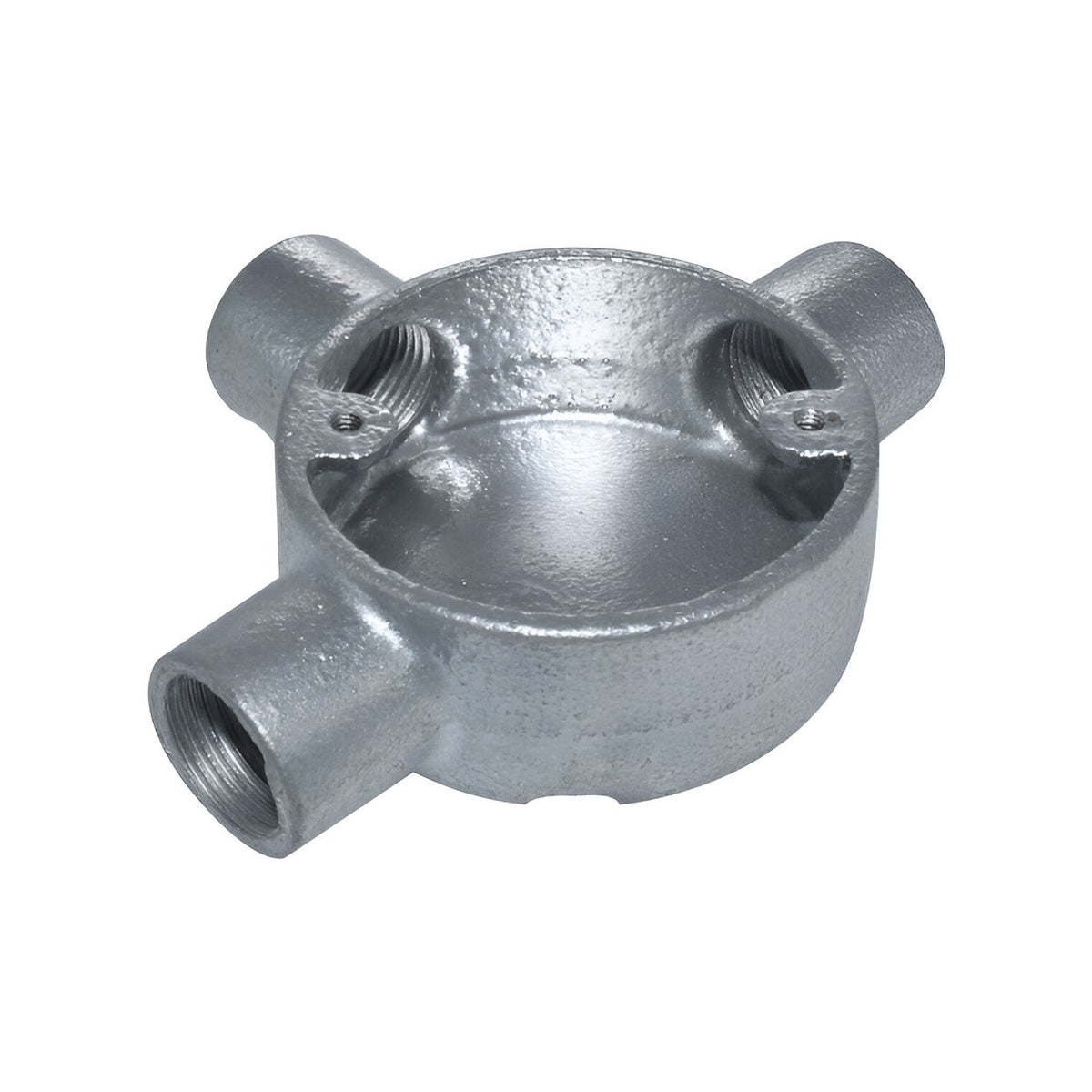 20mm Galvanised Conduit Terminal Box – 1 Way & 3 Way - 3 Way, Single