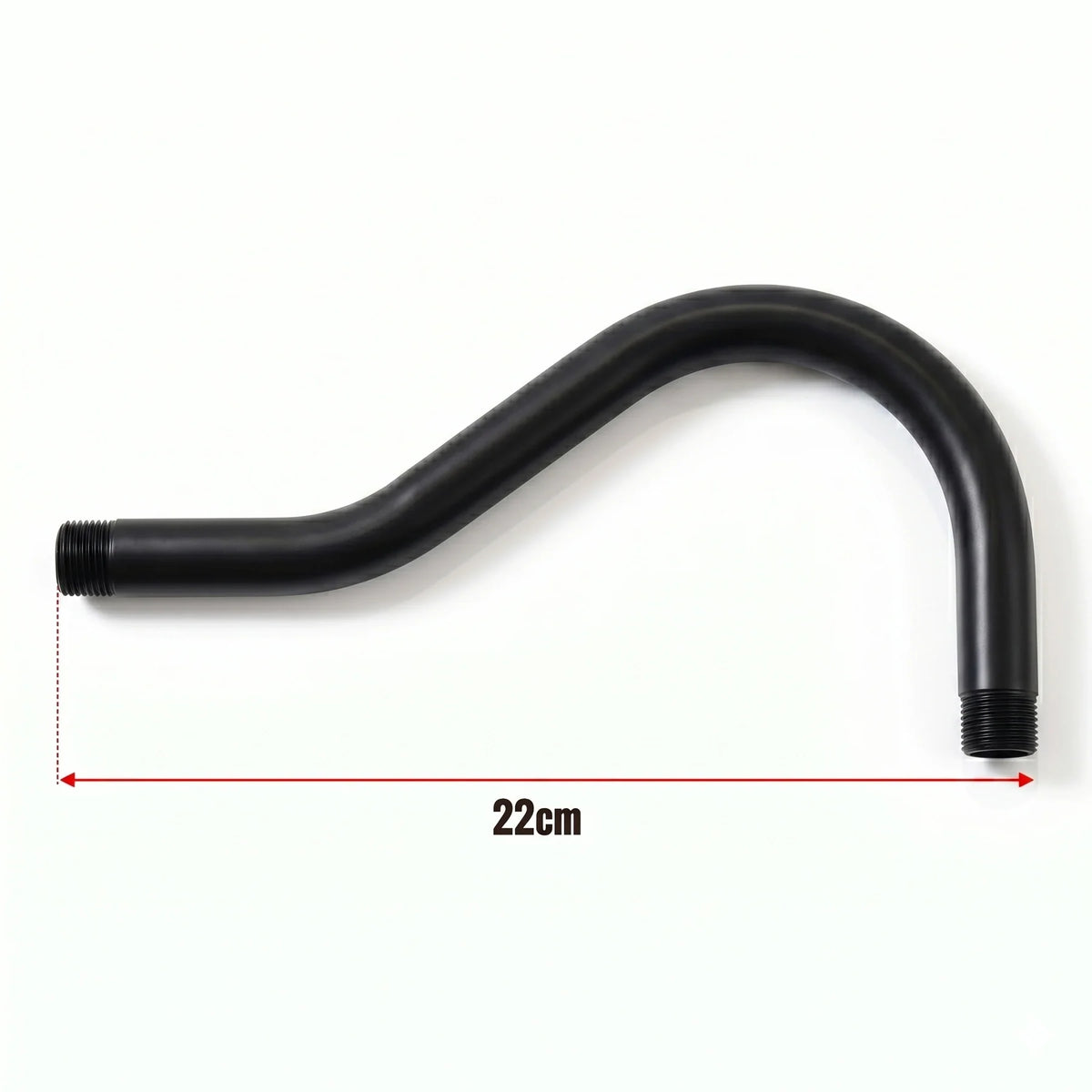20mm Metal Conduit Swan Neck Bend - Black, 22 cm