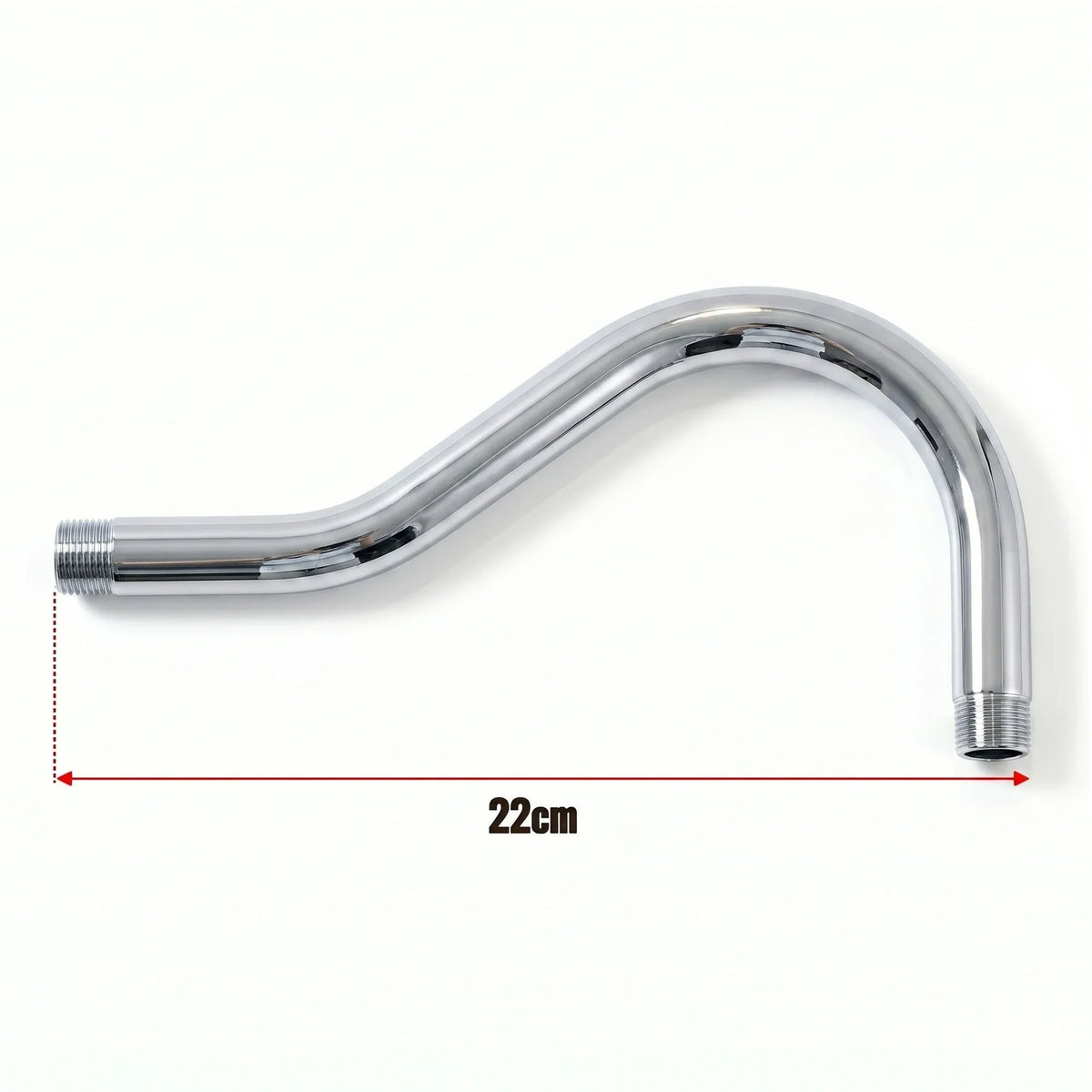 20mm Metal Conduit Swan Neck Bend - Chrome, 22 cm