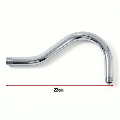 20mm Metal Conduit Swan Neck Bend - Chrome, 22 cm