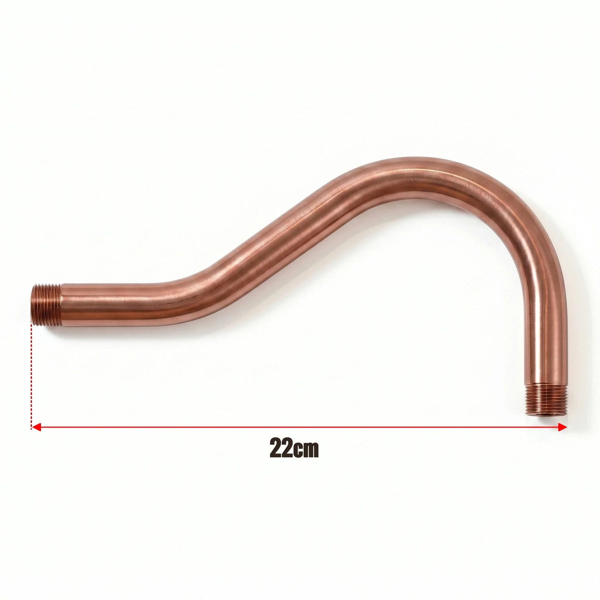 20mm Metal Conduit Swan Neck Bend - Copper, 22 cm