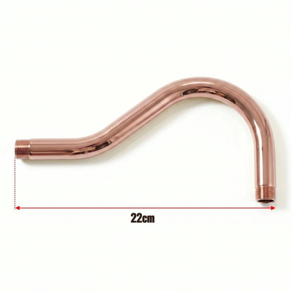 20mm Metal Conduit Swan Neck Bend - Rose Gold, 22 cm