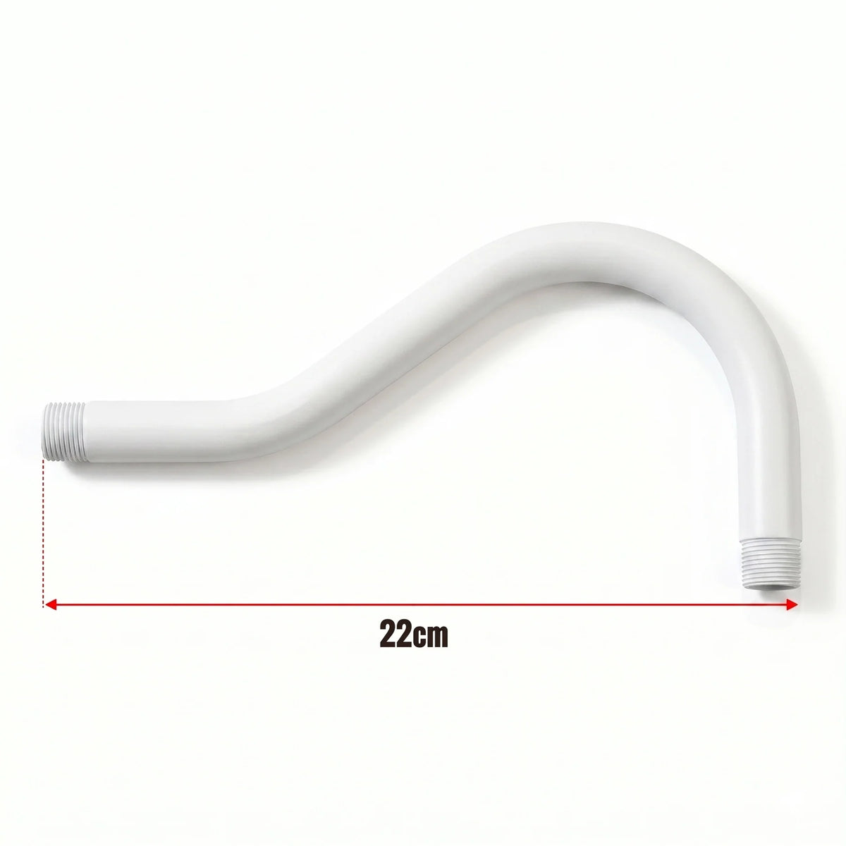 20mm Metal Conduit Swan Neck Bend - White, 22 cm