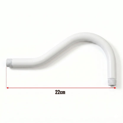 20mm Metal Conduit Swan Neck Bend - White, 22 cm