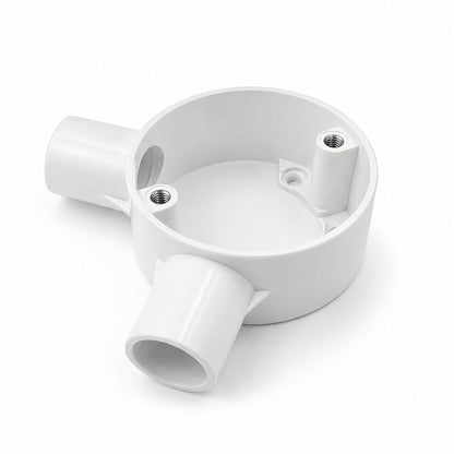 20mm PVC 2 Way V-Shaped Conduit Junction Box White - photo 7