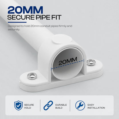20mm PVC Conduit Spacer Bar Saddle Clips - photo 2