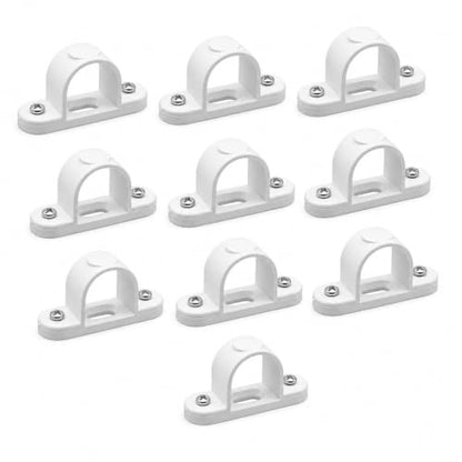 20mm PVC Conduit Spacer Bar Saddle Clips - Pack of 10