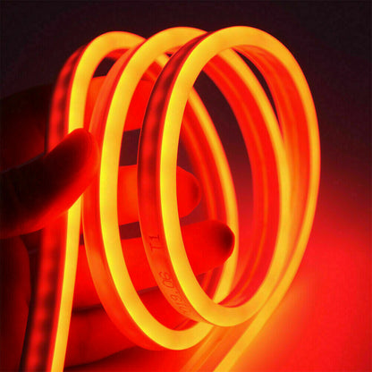 220V LED Neon Flex Rope Light – Waterproof Outdoor Sign Light - Red, 15 x 16 mm, Single