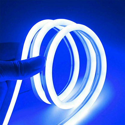220V LED Neon Flex Rope Light – Waterproof Outdoor Sign Light - Blue, 15 x 16 mm, Pack of 3