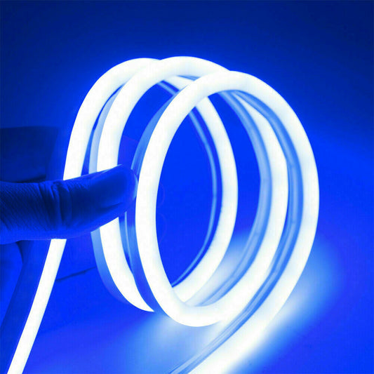 220V LED Neon Flex Rope Light – Waterproof Outdoor Sign Light - Blue, 15 x 16 mm, Single