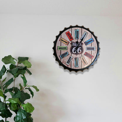 Vintage Handcraft Metal Beer Bottle Cap Design Wall Clock ~1260