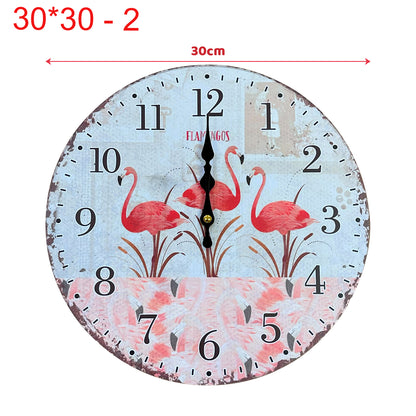 Vintage-Style Wooden Wall Clock: Decorative Art Clock for Interiors ~1152