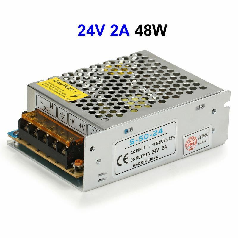 24V IP20 Enclosed Switching Power Supply – 24W to 360W - Single, 48W