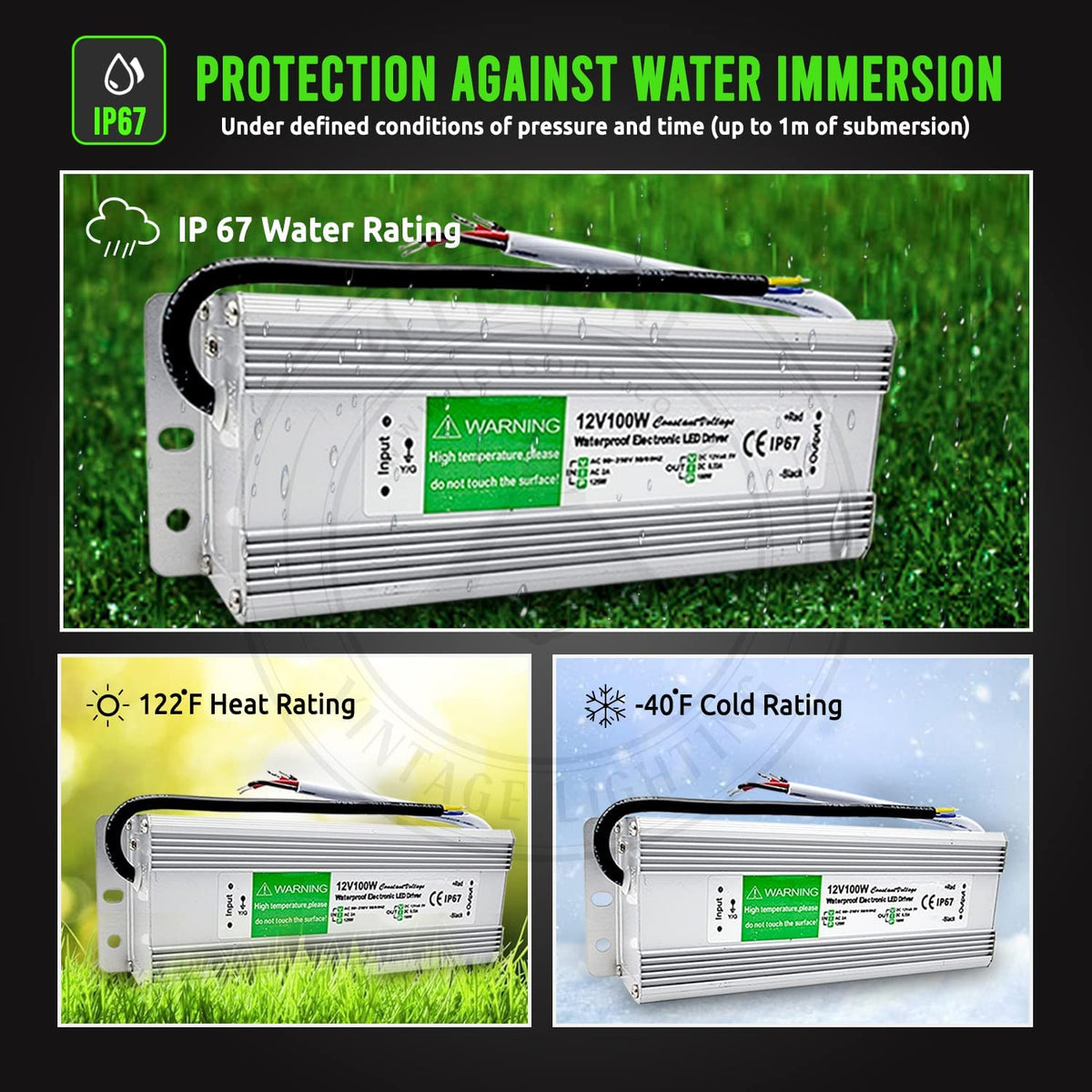 24V IP67 Waterproof LED Driver – 10W to 200W - photo 5